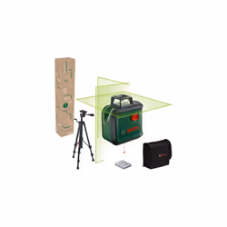 Bosch Advanced Level 360 Set, 24 m, 0.4 mm/m, 4°, 4 s, Horizontal/Vertical, Red