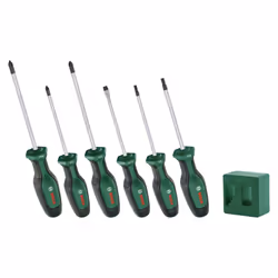 Screwdriver Premium Set 6-Piece with Magnetizer (6X Extra-Hard S2 Steel Screwdrivers for DIY; Softgrip; Magnetic Tip; Magneti ...