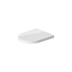 Duravit Starck, soft close seat, Urea thermoset lid, Toilet cover with stainless steel hinges, Duroplast, white, LÃ¤nge: 45,8 cm