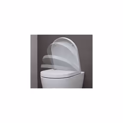 Duravit toilet seat Me by Starck (compact), soft close toilet seat, Urea thermoset toilet lid, Toilet cover with stainless steel hinges - Additional view 4