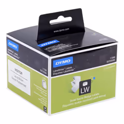 Dymo S0722560 LabelWriter Small Name Badge Labels, 41 x 89 mm, Roll of 300 - Black Print on White