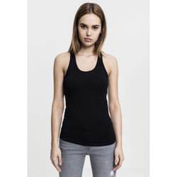 Urban Classics Ladies Jersey Tank top Scoop neck Short sleeve Cotton, Elastane