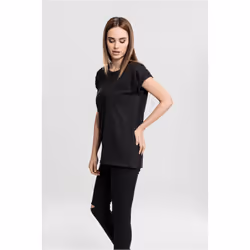Urban Classics Ladies Extended Shoulder Tee T-shirt Scoop neck Short sleeve Cotton, Jersey