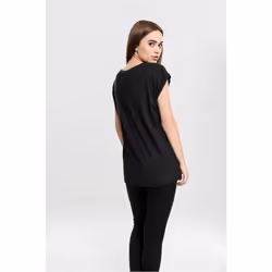 Urban Classics Ladies Extended Shoulder Tee T-shirt Scoop neck Short sleeve Cotton, Jersey