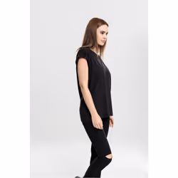 Urban Classics Ladies Extended Shoulder Tee T-shirt Scoop neck Short sleeve Cotton, Jersey - Additional view 4