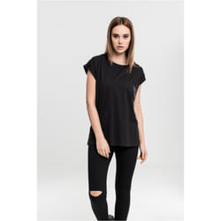 Urban Classics Ladies Extended Shoulder Tee T-shirt Scoop neck Short sleeve Cotton, Jersey