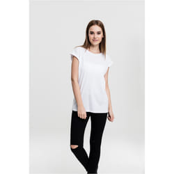 Urban Classics Ladies Extended Shoulder Tee T-shirt Scoop neck Short sleeve Cotton, Jersey