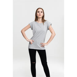 Urban Classics Ladies Extended Shoulder Tee T-shirt Scoop neck Short sleeve Cotton, Jersey