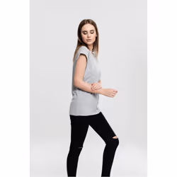 Urban Classics Ladies Extended Shoulder Tee T-shirt Scoop neck Short sleeve Cotton, Jersey - Additional view 4