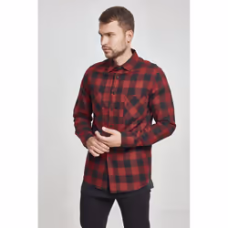Urban Classics TB297, Shirt, Adult, Male, Black, Burgundy, Pattern, Geometric pattern