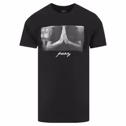 Mister Tee Pray, T-shirt, Adult, Male, Black, Image, M