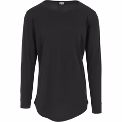 Urban Classics TB1101, Adult, Male, T-shirt, Black, Crew neck, Long sleeve