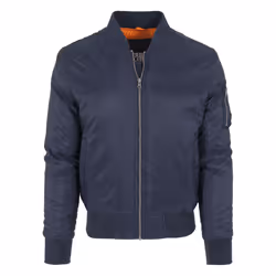 Urban Classics Basic Bomber Jacket, Bomber, Male, Adult, 3 pockets, Polyamide, Nylon, Navy