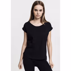 Urban Classics TB1186, T-shirt, Adult, Female, Black, L, Short sleeve