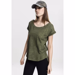 Urban Classics TB1196, T-shirt, Adult, Female, Olive, XL, Short sleeve