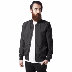 Urban Classics TB1258, Windbreaker coat, Male, Adult, 2 pockets, Polyester, Black