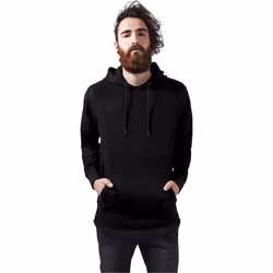 Urban Classics TB1393, Adult, Male, Hoodie, Black, Short sleeve, Monochromatic
