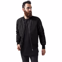 Urban Classics TB1446, Bomber, Male, Adult, Zipper, Polyester, Black
