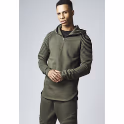 Urban Classics TB1413, Adult, Male, Hoodie, Olive, Long sleeve, Monochromatic