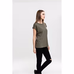 Urban Classics Ladies Extended Shoulder Tee T-shirt Scoop neck Short sleeve Cotton, Jersey - Additional view 4