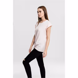 Urban Classics Ladies Extended Shoulder Tee T-shirt Scoop neck Short sleeve Cotton, Jersey