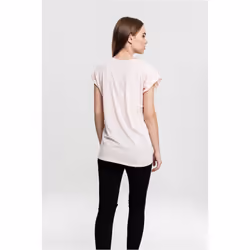 Urban Classics Ladies Extended Shoulder Tee T-shirt Scoop neck Short sleeve Cotton, Jersey
