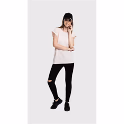 Urban Classics Ladies Extended Shoulder Tee T-shirt Scoop neck Short sleeve Cotton, Jersey - Additional view 5