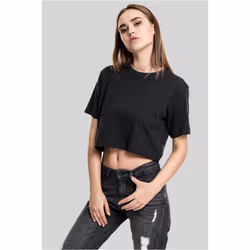 Urban Classics TB1555, T-shirt, Adult, Female, Black, Monochromatic, S