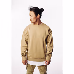 Urban Classics TB1590, Adult, Male, Sweater, Sand, Crew neck, Long sleeve