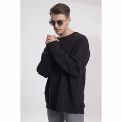 Urban Classics TB1590, Adult, Male, Sweater, Black, Crew neck, Long sleeve