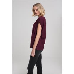 Urban Classics Ladies Extended Shoulder Tee T-shirt Scoop neck Short sleeve Cotton, Jersey