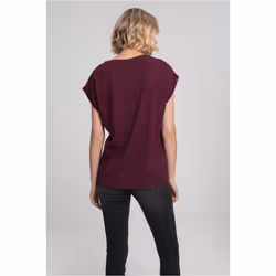 Urban Classics Ladies Extended Shoulder Tee T-shirt Scoop neck Short sleeve Cotton, Jersey