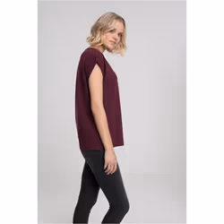 Urban Classics Ladies Extended Shoulder Tee T-shirt Scoop neck Short sleeve Cotton, Jersey