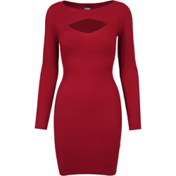 Urban Classics TB1742, Adult, Female, Burgundy, Above knee length, XL, Long sleeve