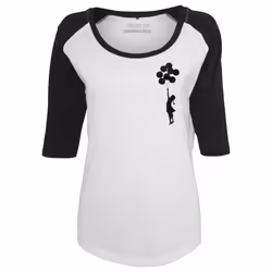 Urban Classics Banksy´s Graffiti Balloons, T-shirt, Adult, Female, Black, White, Image, M