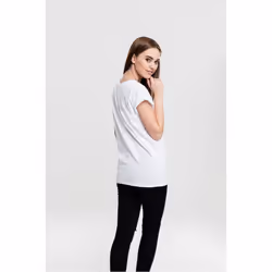 Urban Classics Ladies Extended Shoulder Tee T-shirt Scoop neck Short sleeve Cotton, Jersey