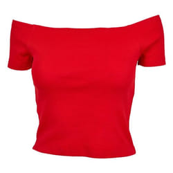 Urban Classics TB1500-00697-0051 T-shirt Off the shoulder neck Short sleeve Cotton, Elastane