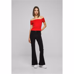 Urban Classics TB1500-00697-0051 T-shirt Off the shoulder neck Short sleeve Cotton, Elastane