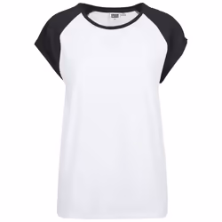 Urban Classics TB1913, T-shirt, Adult, Female, Black, White, L, Cotton, Jersey