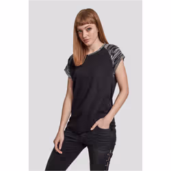 Urban Classics Ladies Contrast Raglan Tee T-shirt Crew neck Short sleeve Cotton, Viscose