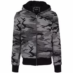 Urban Classics TB2409-00707-0046, Field jacket, Male, Adult, 2 pockets, Linen, Polyester, Viscose, Camouflage