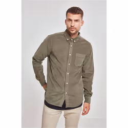 Urban Classics TB2414-00176-0051 Shirt Button down collar Long sleeve Cotton - Additional view 7