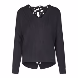 Urban Classics TB2356, Adult, Female, Sweater, Black, V-neck, Long sleeve