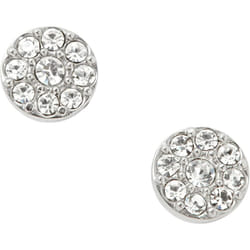 Fossil Women's Disc Silver-Tone Stud Earrings JF00828040