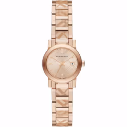 Burberry BU9235 The City Rose Gold Tone 26mm Case Ladies Watch