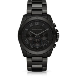NEW Michael Kors Brecken Black Ion Plated IP MK8482 Chrono Mens Watch WARRANTY