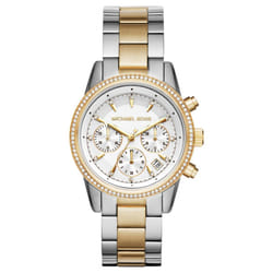 Michael Kors Ritz Chronograh Dual Tone Stainless Ladies Watch MK6474