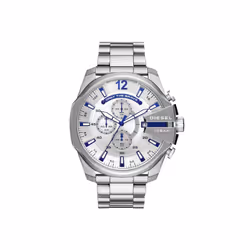 Diesel Watch DZ4477 Chronograph Steel Index and Hands Blue Man