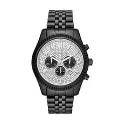 Michael Kors MK8605 Mens Watch Lexington Black Stainless Steel Chronograph