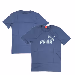 Puma Men's Navy T-Shirt Logo Top - XS